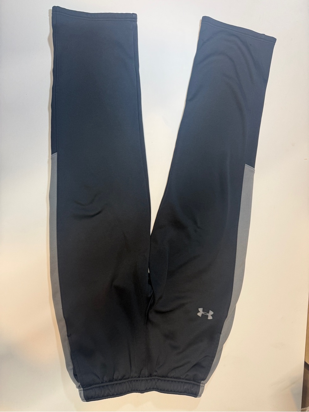 Under Armour Black Track Pants with Gray Side Panels